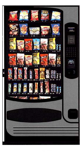 USI 3160 7 Tray Glass Front Snack Machine